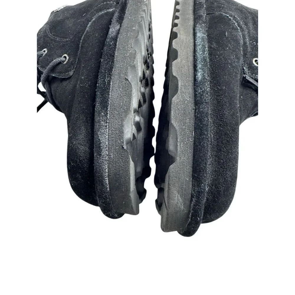 Bearpaw skye black suede lace up wide width chukka boots size 7